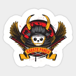 Karate Panda Samurai with Wings Sticker